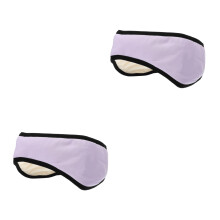 2Pièces Cache-Oreilles Coton Ajustable Unisexe Hiver Coloré