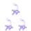 30Pièces Boîtes Conservatrices Violet Dents De Lait Bébé 1