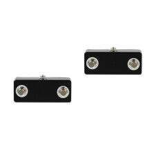 2Pièces Pédale Footswitch Double Guitare Métal Noir Pour Instrument
