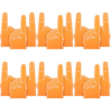 18Pièces Mains En Mousse Orange Pour Cheerleading Sportives