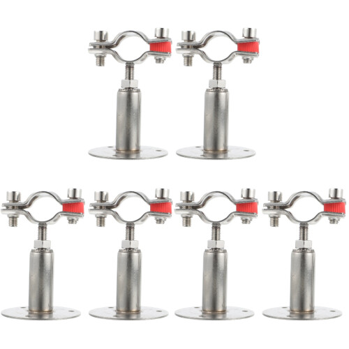6Pièces Clips Fixation Tuyau Acier Inox Durable Pour Usage Automobile