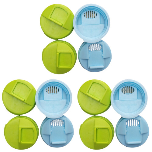 36Pièces Bouchons PP Réutilisables, Colorés, Compacts Sains