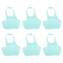 12Pièces Panier Égouttoir Bleu Pour Éponge Cuisine Ajustable