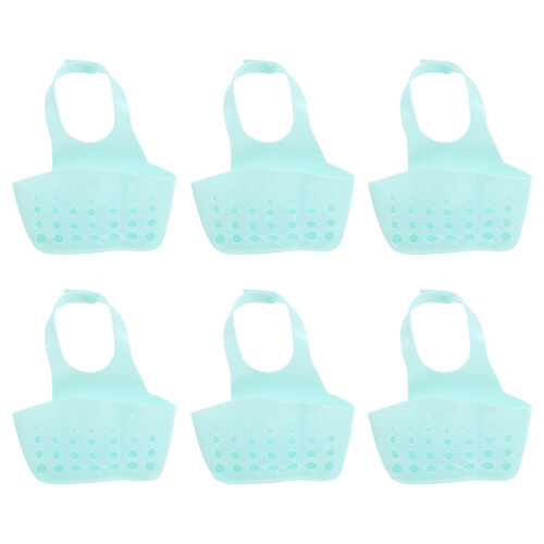 12Pièces Panier Égouttoir Bleu Pour Éponge Cuisine Ajustable