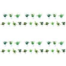 42Pièces Mini Plantes Artificielles En Pot Assortis Pour Décor Paysage