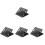 4Pièces Support Pliable Laptop Antidérapant Réglable Noir 1