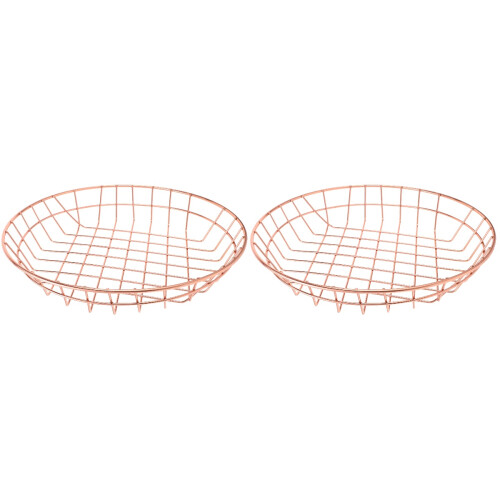 2Pièces Grand Panier En Fil De Fer Multi-Usage Pour Fruits Snacks