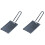 2Pièces Poêle À Griller Noir Pour Barbecue Extérieur 1