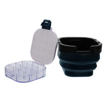 5Pièces Seau Rangement Pinceaux Peinture Bleu Silicone PP Portable