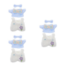 3Ensembles Vêtements Peluche Multicolores Adorables Pour Poupées Décor