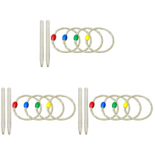 3Ensembles Jeux D'anneaux En Bois Beige Pour Animaux Durable