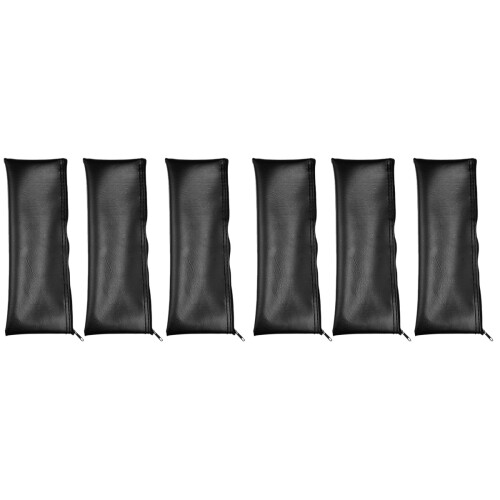 6Pièces Étuis De Rangement Microphone PU Noir Accessoires Organisés