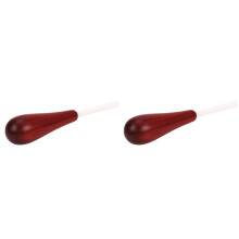 2Pièces Bâtons Chef D'orchestre Bois Durable Maniable Marron