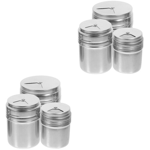 6Pièces Bouteilles Assaisonnement Argent Pour Usage Culinaire