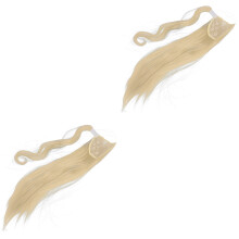 2Pièces Perruque Extension Queue De Blonde Femme