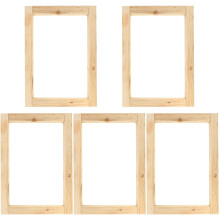 5Pièces Cadre Sérigraphie Professionnel En Bois Naturel Pour Bricolage