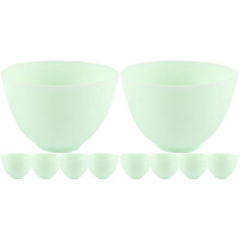 10Pièces Bols Silicone Vert Robuste Pour Mélange Masques Faciaux DIY