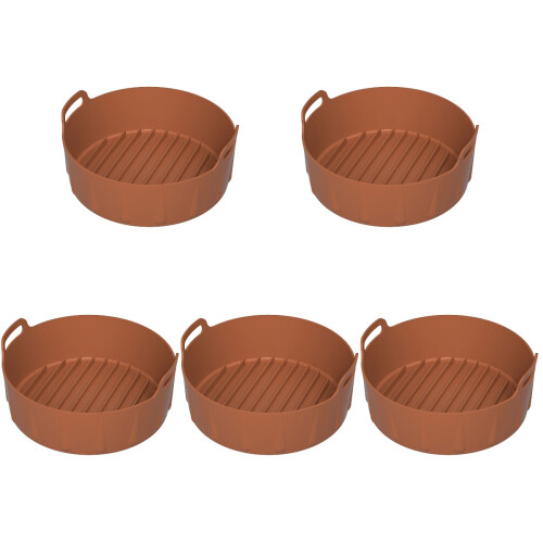 5Pièces Coussin Silicone Friteuse Antiadhésif Réutilisable