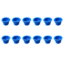 24Pièces Bouchons Silicone Ajustables Bleu Pour Évier Salle De Bain