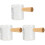 3Pièces Multi-Usage Verre Transparent Bois Pour Crème 1