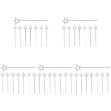 40Pièces Jouets Baguettes Argentées Enfant Étoile Décor