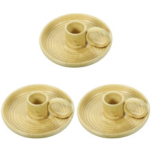 3Pièces Brûle-Encens Bois Céramique Pour Ambiance Zen