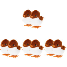 8Pièces Jouets Moineau À Remontoir Peluche Marron Pour Fêtes