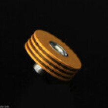 (Yellow)Electronic Nebulizer Cooling Base Aluminum 22mm Heat Sink Multicolor Adapter