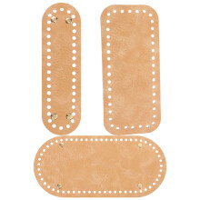 3Pièces Bases Beige En PU Pour Sac DIY Multifonction