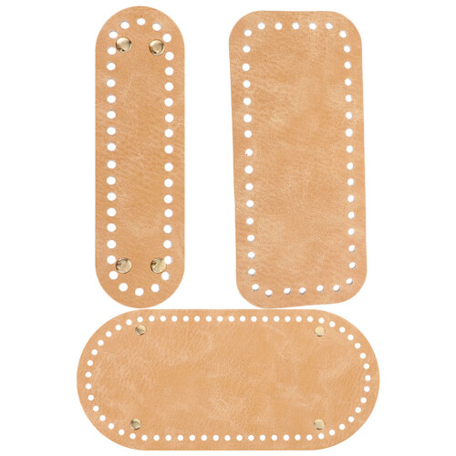 3Pièces Bases Beige En PU Pour Sac DIY Multifonction