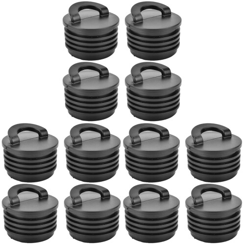 12Pièces Bouchon De Drain Professionnel Noir Pour Kayak
