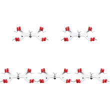 5Pièces Clip Fixation Burette Aluminium Argenté Pour Table Titration