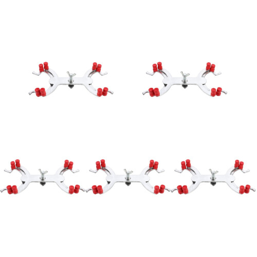 5Pièces Clip Fixation Burette Aluminium Argenté Pour Table Titration