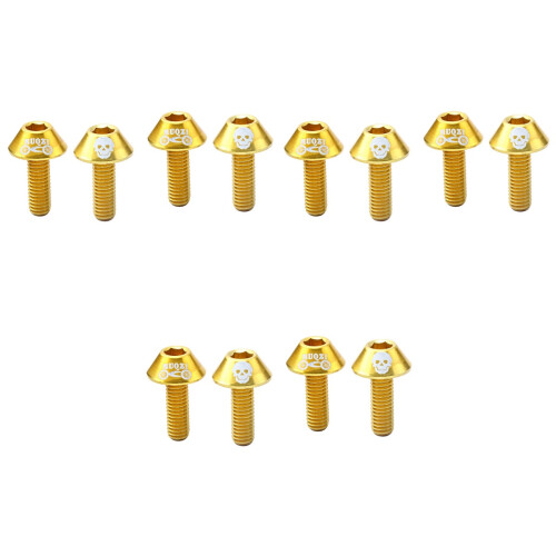 12Pièces Vis V Aluminium Or Accessoire Décoratif Robuste
