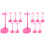 30Pièces Socle Pour Déco Base Large Et Durable Couleur Rose 1