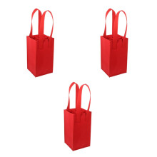 3Pièces Sac À Vin Portable En Feutre Pour Transport 4 Bouteilles
