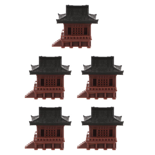 5Pièces Figurine Pavilion Décor Extérieur Intérieur