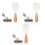 3Pièces Cuillères À Debout Bois Silicone Usage Cuisine 1