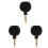3Pièces Microphones À Main Durables Pour Chants Et 1