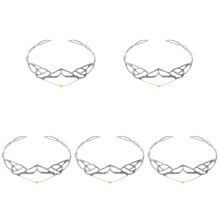 5Pièces Accessoires Femme Argentés -Tête Raffiné