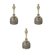 3Pièces Cloche Main Zinc Marron Pour Cérémonies