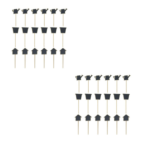 60Pièces Etiquettes Plantes Topper Bois Ardoise ,réutilisables