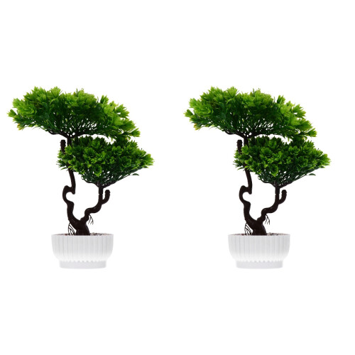 2Pièces Simulation Welcome Pine Vert Décoration Maison