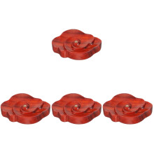 4Pièces Brûleur Encens Bois Retro Rouge Pour Salon Bureau