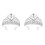 2Pièces En Rhinestone Argent Pour 21 1