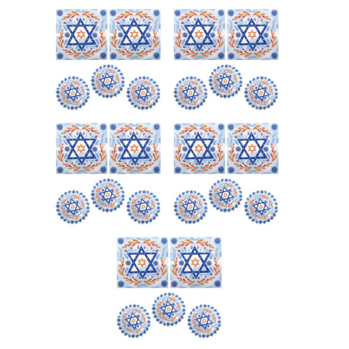 100Pièces Serviettes Jetables Douces Hanukkah Thème Festif