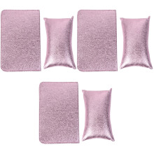 6Pièces Coussin Main Pliable Violet PU Confort Optimal Pour Nail Salon