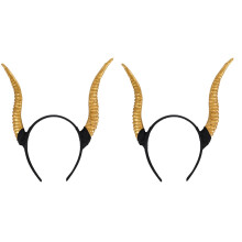 2St Gouden Hoofdband Met Hoorns Voor Vrouwen Halloween En Cosplay
