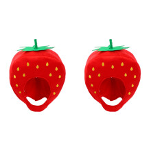 2St Grappige Aardbei Hoed Hoofdtooi Voor Foto's