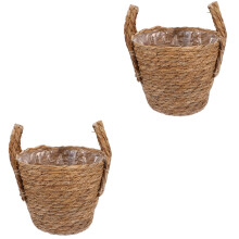 2Pièces Pot Décoratif En Kaki Pour Fleurs Rangement